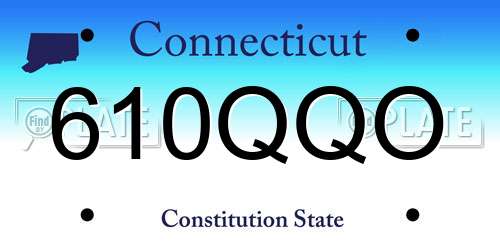 610QQO Connecticut License Plate