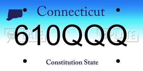 610QQQ Connecticut License Plate