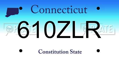 610ZLR Connecticut License Plate