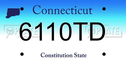 6110TD Connecticut License Plate