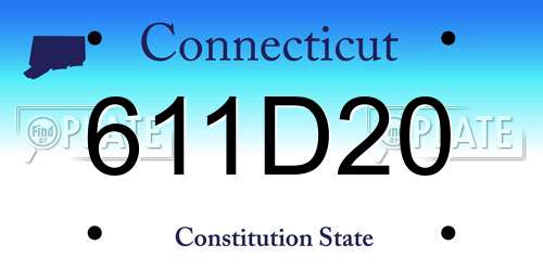 611D20 Connecticut License Plate
