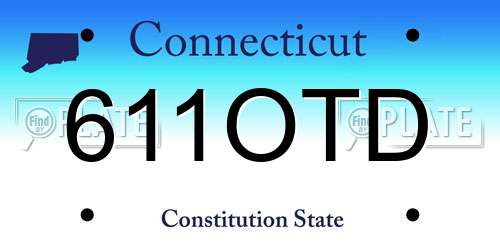 611OTD Connecticut License Plate
