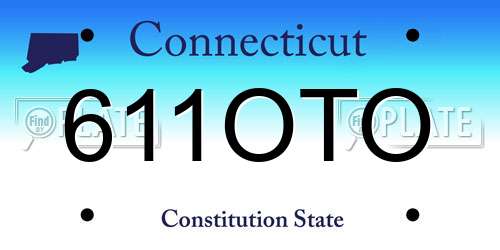 611OTO Connecticut License Plate