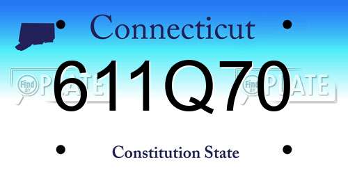 611Q70 Connecticut License Plate