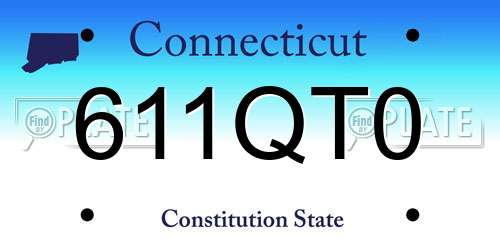 611QT0 Connecticut License Plate