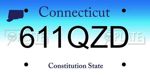 611QZD Connecticut License Plate