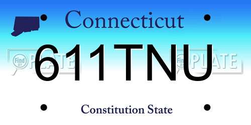 611TNU Connecticut License Plate