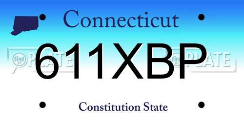 611XBP Connecticut License Plate