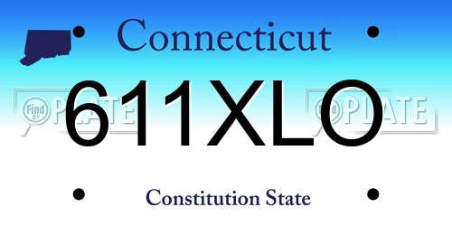 611XLO Connecticut License Plate