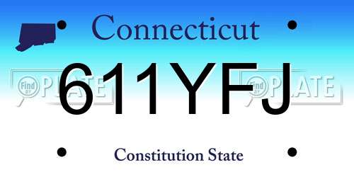 611YFJ Connecticut License Plate