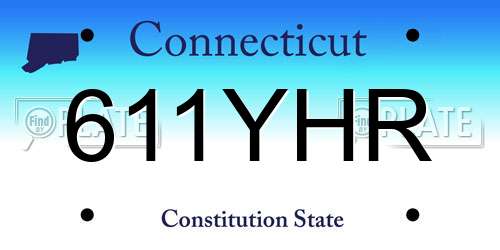 611YHR Connecticut License Plate