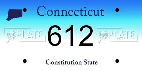 612 Connecticut License Plate