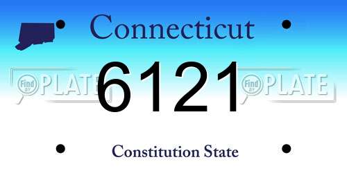 6121 Connecticut License Plate