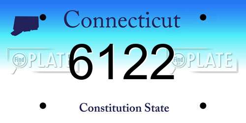 6122 Connecticut License Plate