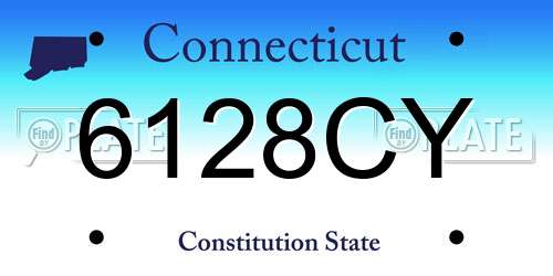 6128CY Connecticut License Plate
