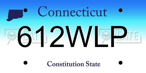 612WLP Connecticut License Plate