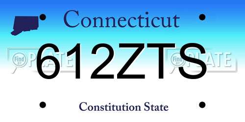 612ZTS Connecticut License Plate
