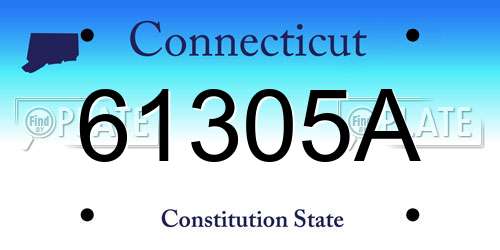61305A Connecticut License Plate