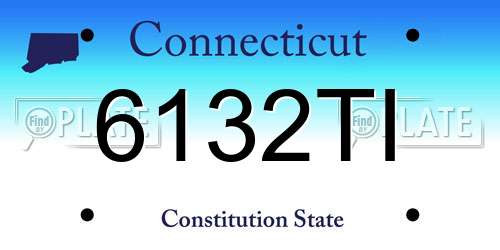 6132TI Connecticut License Plate