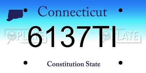 6137TI Connecticut License Plate