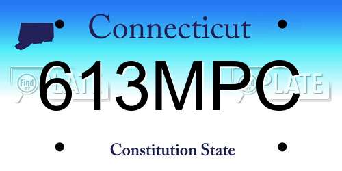 613MPC Connecticut License Plate