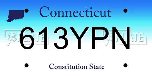613YPN Connecticut License Plate
