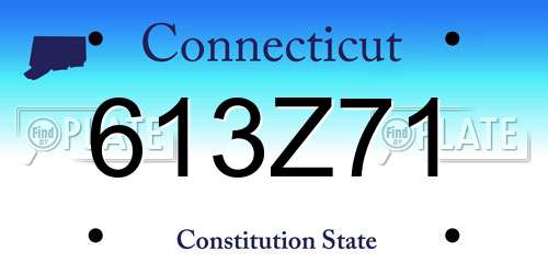 613Z71 Connecticut License Plate