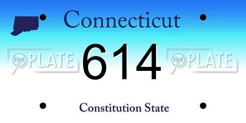 614 Connecticut License Plate