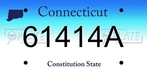 61414A Connecticut License Plate