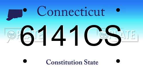 6141CS Connecticut License Plate