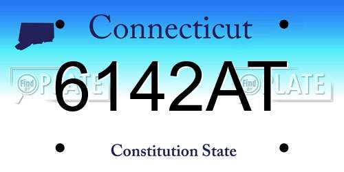 6142AT Connecticut License Plate