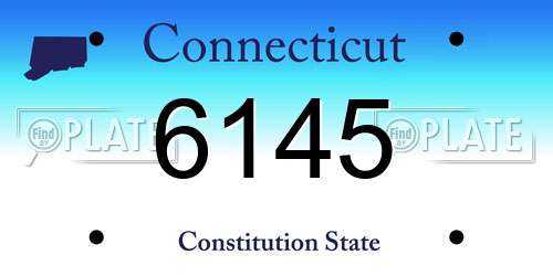 6145 Connecticut License Plate
