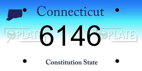 6146 Connecticut License Plate