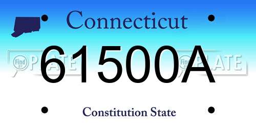 61500A Connecticut License Plate