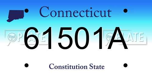 61501A Connecticut License Plate
