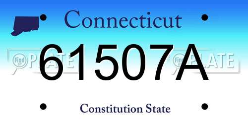 61507A Connecticut License Plate