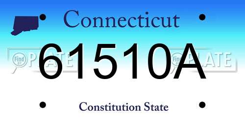 61510A Connecticut License Plate