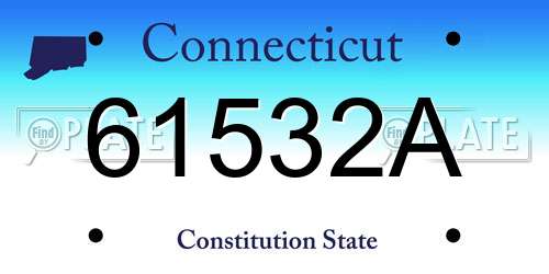 61532A Connecticut License Plate