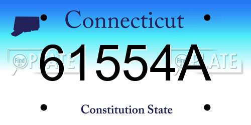 61554A Connecticut License Plate