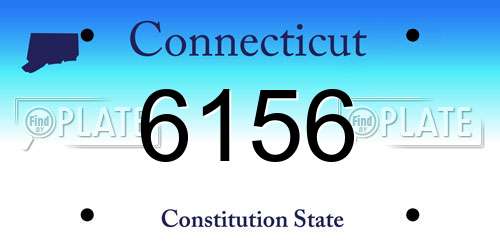 6156 Connecticut License Plate
