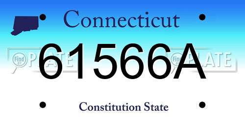 61566A Connecticut License Plate