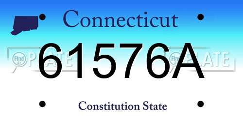 61576A Connecticut License Plate