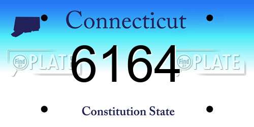 6164 Connecticut License Plate