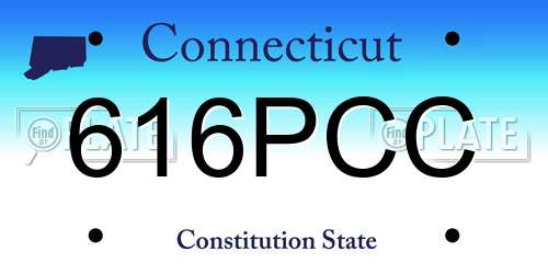 616PCC Connecticut License Plate