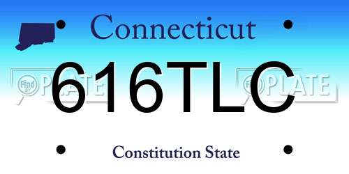616TLC Connecticut License Plate