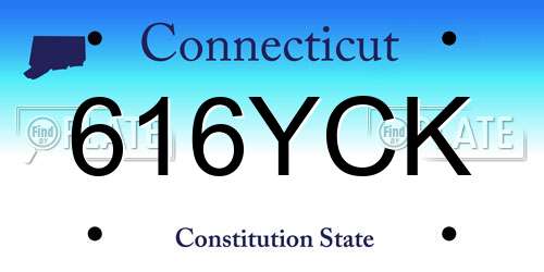 616YCK Connecticut License Plate