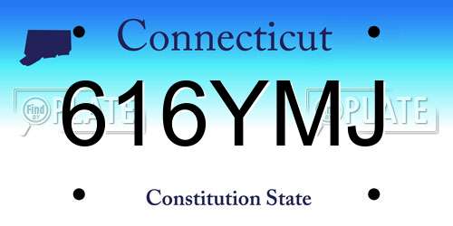 616YMJ Connecticut License Plate