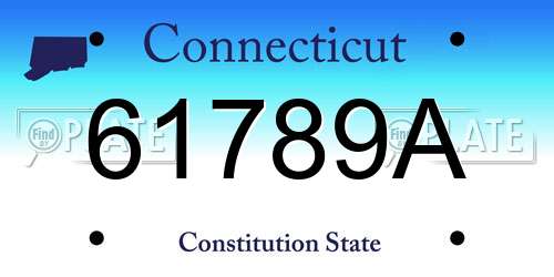 61789A Connecticut License Plate