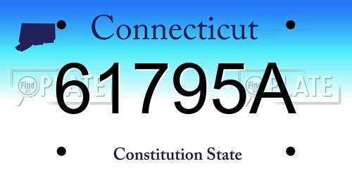 61795A Connecticut License Plate