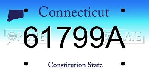 61799A Connecticut License Plate